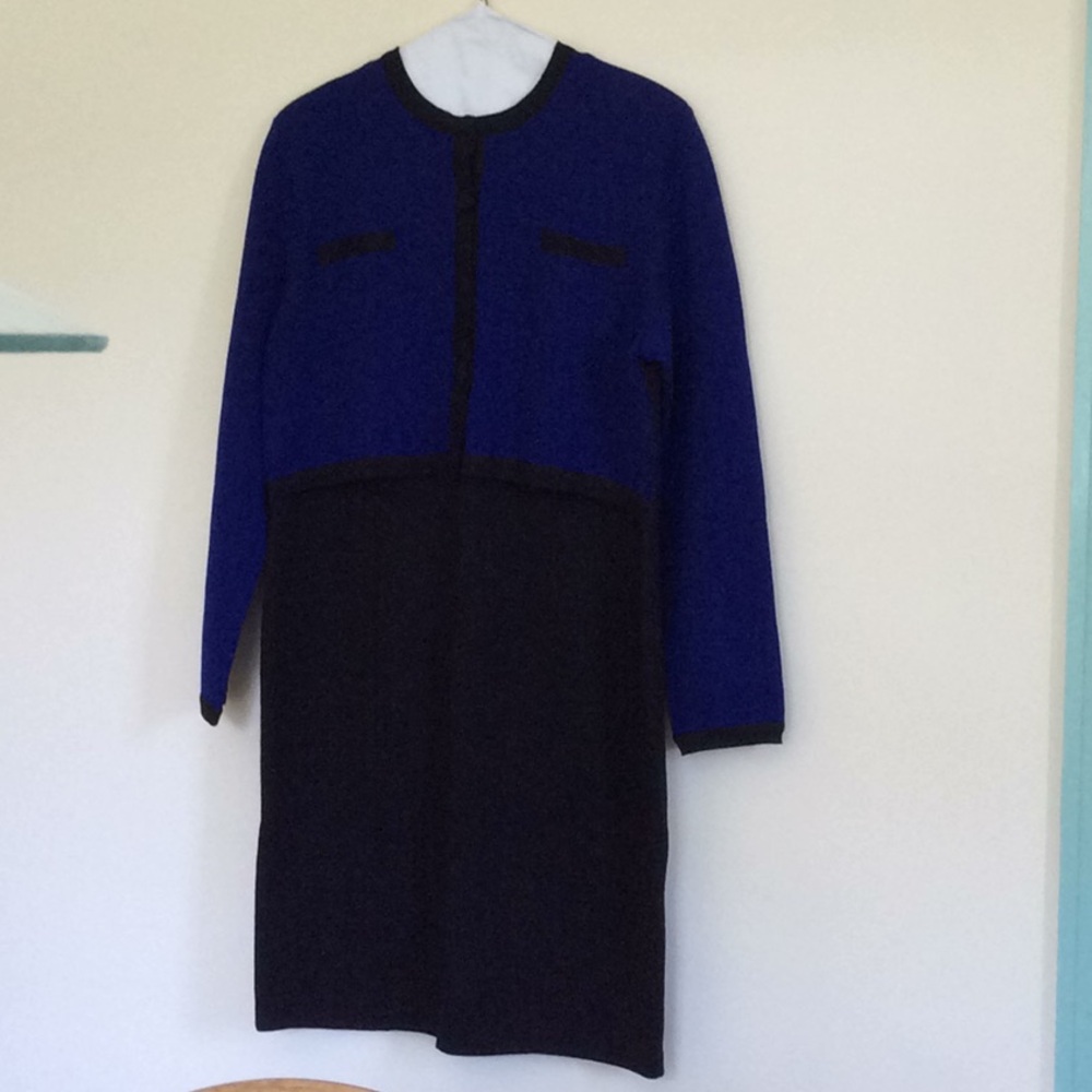 Vintage 80s Color Block Dress